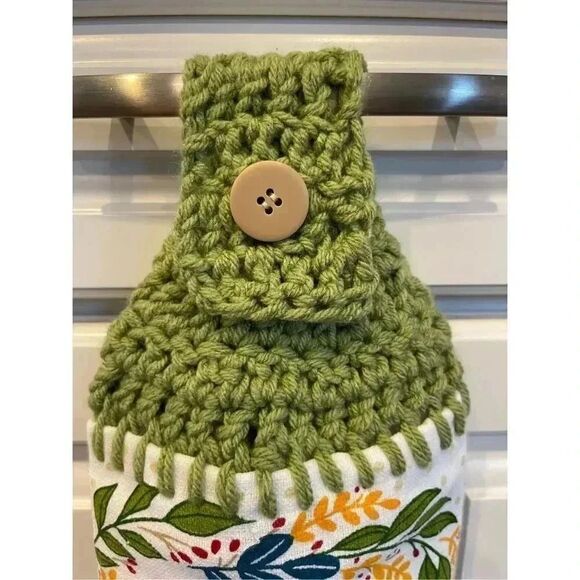 Crochet Top Kitchen Towel- Bless This Kitchen - Picture 3 of 3